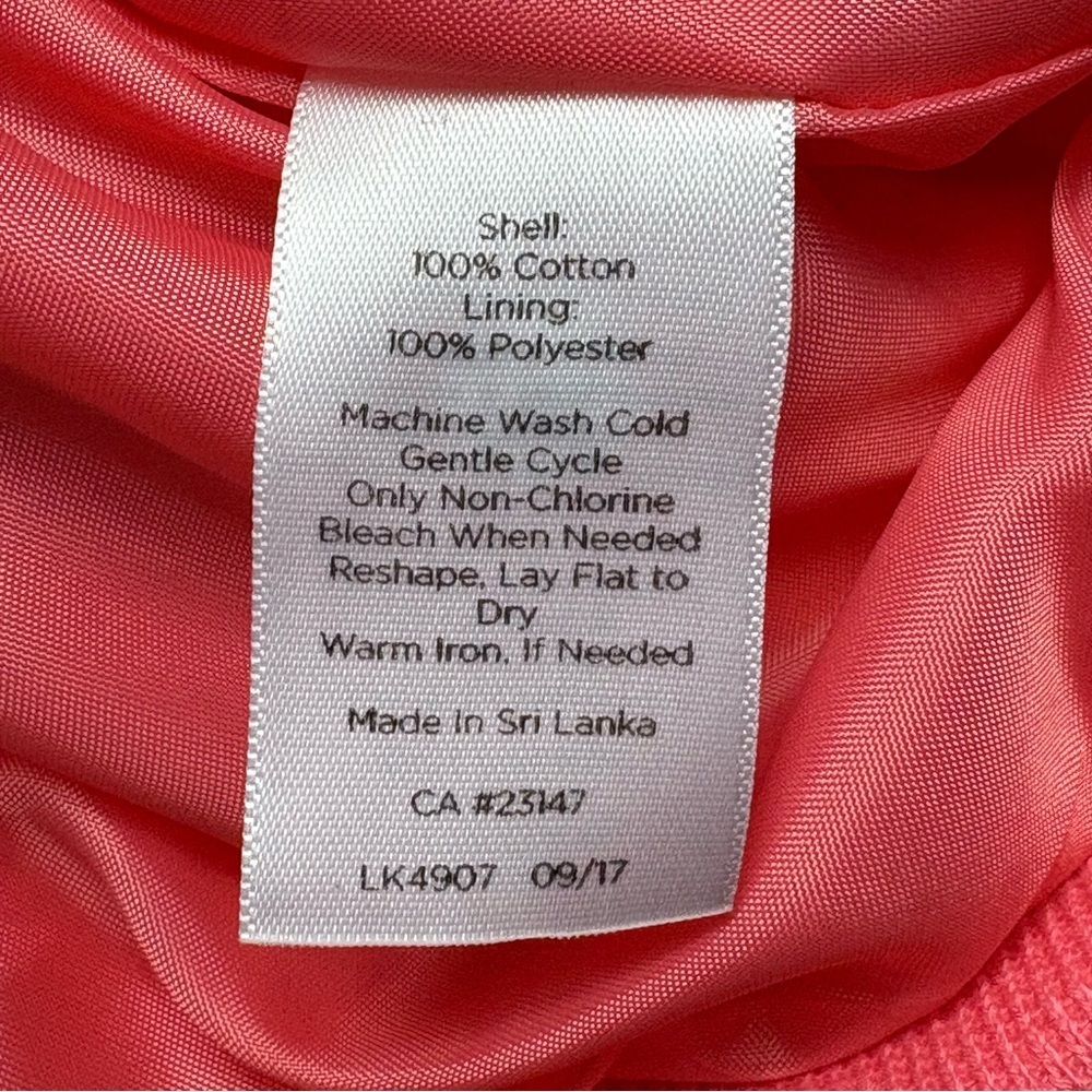 NEW Talbots Cotton Knit Blazer Jacket Size 10 Coral Lined Back Vent Classic - Picture 10 of 11